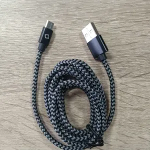2024 nuevo Nylon trenzado blanco y negro USB 2,0 USB a micro Cable DE DATOS Cable de carga rápida
