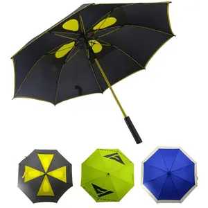 Guarda-chuva de golfe aberto automático, para venda, grande, ventilado, à prova de vento, impermeável, uso adulto
