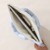 Bolso acolchado para computadora portátil de 13 pulgadas, bolso de mano para computadora a prueba de golpes de fibra de poliéster para mujer, maletín acolchado para computadora portátil con diamantes rosas