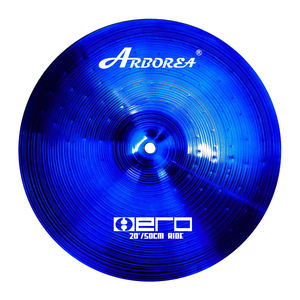 Arborea Fábrica Atacado de alta qualidade Blue Alloy Cymbal Set 10 ''splash + 14'' hihat + 16 ''crash + 16'' ozônio + 18 ''china + 20'' ride + saco - Product Image 4