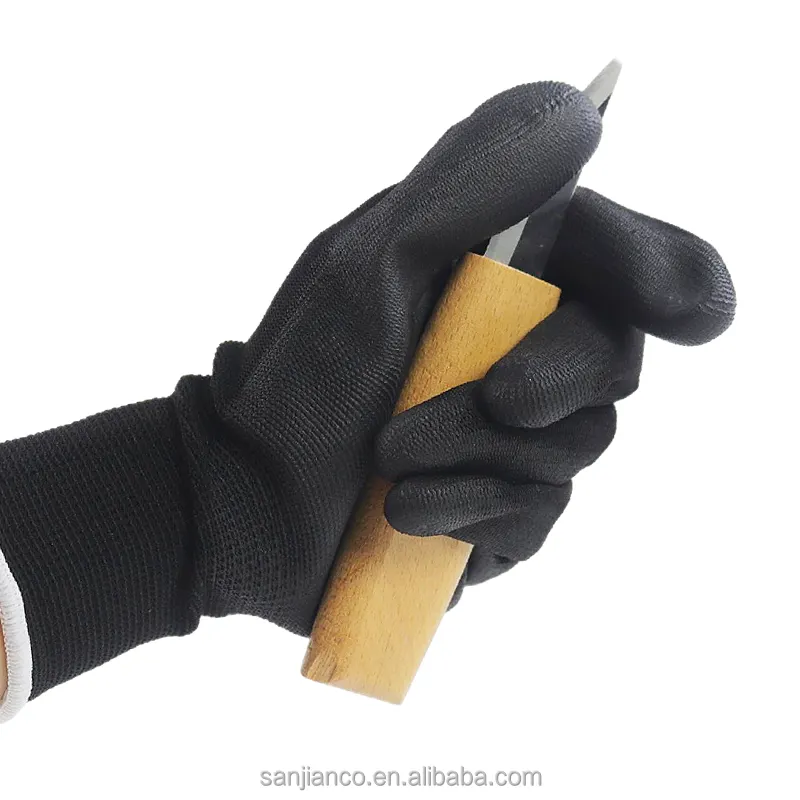 Long time use good manufacturer durable PU safety gloves