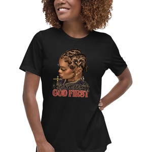 Une femme sage met Dieu d'abord Jésus priant fille noire DTF autocollants d'impression par transfert de chaleur appliques pour décoration de sacs à vêtements - Product Image 5