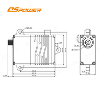 Servomoteur UAV à aile fixe à couple élevé 240KG -40 ° Servomoteur de drone basse température, compatible CAN/PWM, étanche IPX7