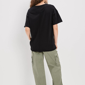 Streetwear T Shirt High Quality 100% Premium Cotton T-Shirt for Women Custom Logo Plain Jersey Slim Short Sleeve Breathable - Product Image 6