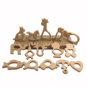 Jouet de dentition transfrontalier apaisant pour bébé en bois de hêtre, modè<span class=keywords><strong>le</strong></span> animal, référence C001, vente en gros - Product Image 1