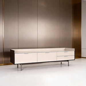 <span class=keywords><strong>Meuble</strong></span> <span class=keywords><strong>TV</strong></span> rectangulaire <span class=keywords><strong>blanc</strong></span> brillant laqué pour salon, <span class=keywords><strong>meuble</strong></span> de divertissement en <span class=keywords><strong>bois</strong></span> minimaliste - Product Image 1