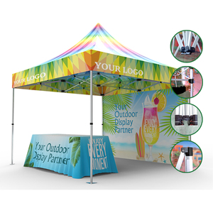 Toldos plegables personalizados con marco de aluminio para exteriores, carpa de carnaval, 10x10 - Product Image 1