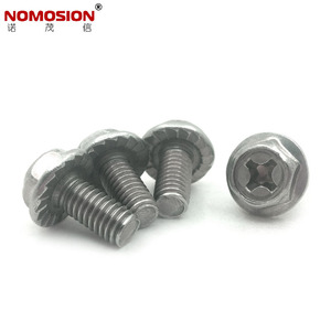 NOMOSION Hex <b>Flange</b> Head Stainless Steel <b>Bolt</b> M6x12 Class 8.8 Passivated For Mechanical Assembly - Product Image 1