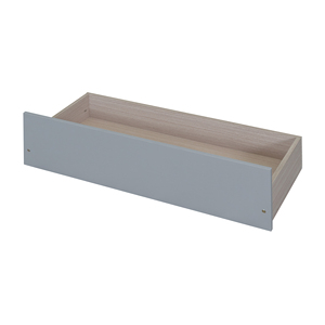 Cama nido individual de madera con dos cajones, color gris, cama infantil con almacenamiento - Product Image 4