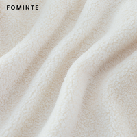 Veste Sherpa d'hiver pour homme, veste en polaire à capuche chaude, fermeture éclair intégrale, manteau décontracté d'extérieur, logo personnalisé brodé, couleur unie, OEM