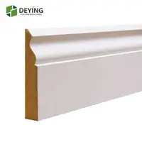White Primed Decorative Wooden Wall Protection Baseboard Molding
