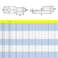 Cosses de câble de batterie robustes 8 AWG 3/8'' en cuivre nu, connecteurs à anneau, extrémités électriques pour appareils à forte charge