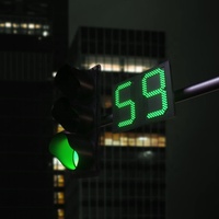 800mm * 600mm deux chiffres trois couleurs RS485 LED feu de signalisation compte à rebours
