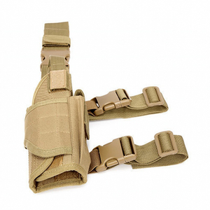 GS02 Khaki Green Black Camouflage Waist and Leg Fix <b>Attach</b> Tools Holsters <b>Molle</b> Platform - Product Image 1