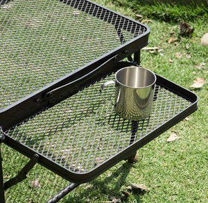 Tavolo da Campeggio Moderno Portatile Pieghevole Leggero e Resistente in Metallo per Barbecue all'Aperto - Product Image 3