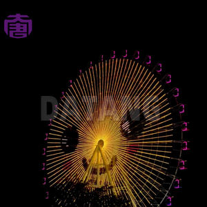 Luz LED RGB personalizable para rueda de la fortuna, iluminación de atracciones para jardín, paisaje, parque de atracciones, plástico PVC blanco - Product Image 5