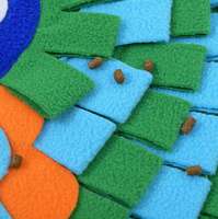 Tapis interactif pour chien en polaire douce à motif animalier, écologique, pour le travail olfactif, avec puzzle pour friandises, antidérapant et durable