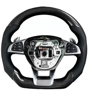 Volant de voiture en fibre de carbone pour <span class=keywords><strong>Mercedes</strong></span> Benz W205 AMG C63 E63 W213 C43 A45 G63 G500 S63 GLA45 GL-S63 AMG - Product Image 6