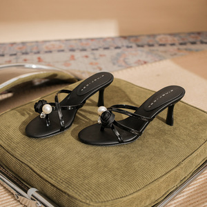 Chaussures de mariage d'été en cuir doré pour femmes, couleur champagne, style chinois, talon aiguille, antidérapantes, élégantes - Product Image 2