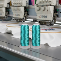 Fil de broderie en polyester 150D/2 en gros pour machine à broder informatisée, résistant à la décoloration