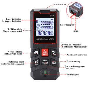B-40 Với Màn Hình Bong Bóng Ngoài Trời Giá Rẻ Sản Phẩm Mới Xây Dựng Chiều Dài Laser Đo Công Cụ Laser Khoảng Cách Kỹ Thuật Số - Product Image 2