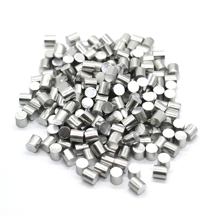 Granos de aluminio 99.999% de fábrica, D6x6mm, Metal, aluminio, lúmenes Al, para experimentos de investigación