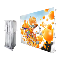 Support publicitaire pliable multi-scènes X Stand Pop Banner avec graphismes haute définition, résistant aux intempéries, pour salons professionnels