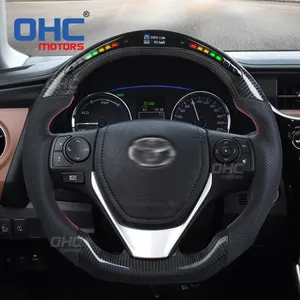 LED RPM volante in fibra di carbonio per TOYOTA Levin Corolla RAV4 2014 2015 2016 2017 2018 volante per auto OHC MOTORS