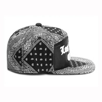 Venta al por mayor Los Angeles Hiphop Snapback Cap Full Over Printed Flat Bill con bordado 3D LA Gorra de béisbol