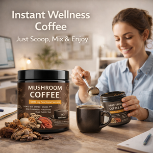 Café Orgánico <span class=keywords><strong>en</strong></span> <span class=keywords><strong>Polvo</strong></span> con Hongos, 90 Porciones, Mezcla Funcional con Melena de León, Reishi y Chaga, Suplemento para Energí<span class=keywords><strong>a</strong></span> y Concentración, Venta al Por Mayor - Product Image 2