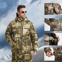 Blouson Bomber Tactique Thermique en Coton Exclusif Transfrontalier, Épaissi, Coupe-Vent, Imperméable, à Capuche, pour l'Extérieur et le Streetwear Hivernal