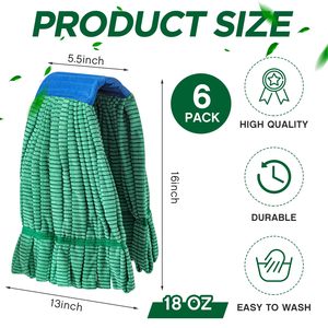 Thương Mại Nhiệm Vụ Nặng Nề Công Nghiệp Sợi Nhỏ Lau Với Dài Xử Lý Thay Thế Đầu Chuỗi Ướt Lau Cho Nhà Sàn Văn Phòng Làm Sạch - Product Image 2