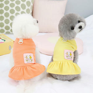 Pet Dress Cute Dog Shirt Printed Dog Princess Summer Apparel Clothes <strong>Skirt</strong> with Ruffle Dress - Product Image 3