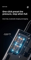 Pompe à air sans fil ABS pour voiture, gonfleur de pneus électrique portable avec affichage numérique et éclairage pour voitures