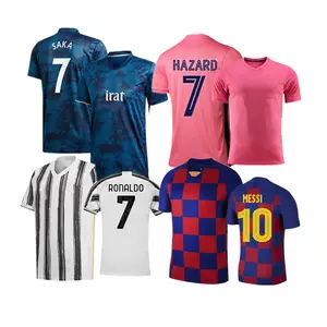 Hot Sale Breathable Thai Quality Quick Dry City Europe Team Name Print Soccer Wear Tshirt Jersey Kits Custom Football Uniform