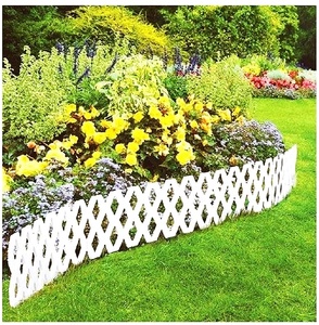 Sturdy Flexible No Dig Weatherproof Interlocking Garden Edging Border Anchoring Spikes <b>Plastic</b> Eco-Friendly Rot Proof White - Product Image 6