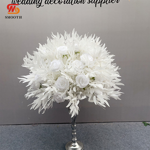 LEDA Decoración de Boda, Centro de Mesa Personalizado con Bola de Flores, Centros de Mesa Blancos para Decoración de Bodas, para Fiestas y Eventos - Product Image 1