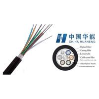 Câble à fibre optique extérieur Huaneng, modèle GYTA, double/simple mode G652D, blindé à bande d'acier, à tubes souples, pour utilisation FTTH, ISO9001