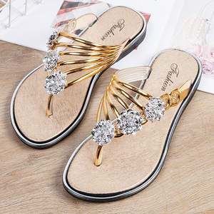 Fornitura diretta dalla fabbrica di nuove ciabatte piatte con fascetta per donna, leggere, alla moda, casual, sandali da spiaggia - Product Image 3