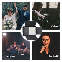 Vente Directe Usine Pro Lumière Caméra LED 600 en ABS, Kit Ring Light LED pour la Photographie, Température de Couleur 5600K, Télécommande Incluse