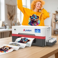 Mesin Printer DTF A3 untuk Usaha Kecil Set Lengkap Original Head F1080 330mm Tinta Pigment CMYKW Mesin Transfer Langsung ke Film untuk Kaos