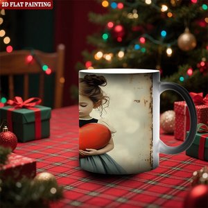 Frosted Black 11oz <b>Ceramic</b> <b>Mug</b> Heat Activated Cup Indoor Outdoor Use - Product Image 2