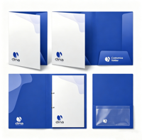 Carpeta Corporativa Negra con Logotipo Estampado en Oro, Carpeta de Oficina A4, Papelería de Oficina de Fábrica Confiable