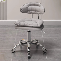 Chaise client pour salon de beauté de luxe avec rotation rose et or pour la manucure