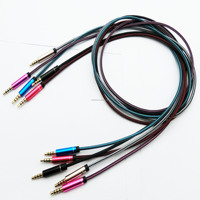 Car 1m 3ft ps4 Cable pioneer Audio Aux to 3 Pin 3.5mm Aux Audio Cable Auxiliar with Microphone Retail Box