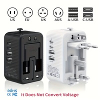 Adaptateur de voyage universel Chargeur de voyage international Prise multi-prises pour les voyages Prise US EU UK AU avec ports USB type C