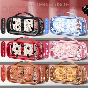 2025 <span class=keywords><strong>Apple</strong></span> Cat Double couche Transparent porte-crayon étanche Junior lycée papeterie étui pour garçons filles haute couleur - Product Image 2