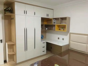 <span class=keywords><strong>Armoire</strong></span> <span class=keywords><strong>coulissante</strong></span> moderne pour chambre à coucher avec bureau intégré, grand rangement, organisateur de placard en bois pour petites pièces, mobilier de maison - Product Image 6