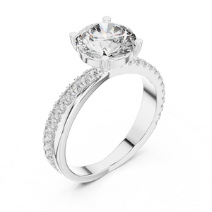 Elegante Anillo de Diamantes Plateado para Mujer, Joyería Brillante de Moda, Ideal para Bodas, Compromisos, Fiestas y Regalos para Ocasiones Especiales - Product Image 2