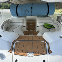 Tapis de pont en EVA style teck pour plateforme de bain et cockpit de bateau Sea Ray Sundeck 210 de 1998, auto-adhésif, type SeaDek MarineMat Gatorstep